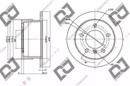 Тормозной диск DJ PARTS BD1486